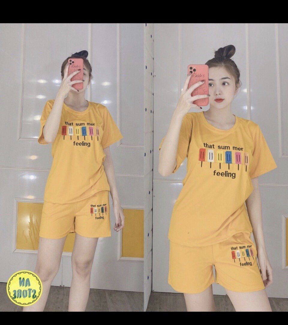 [HCM]Set Bộ Cotton Đùi Mặc Nhà Dễ Thương