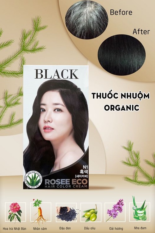 THUỐC NHUỘM TÓC ORGANIC ROSEE ECO Hàn quốc