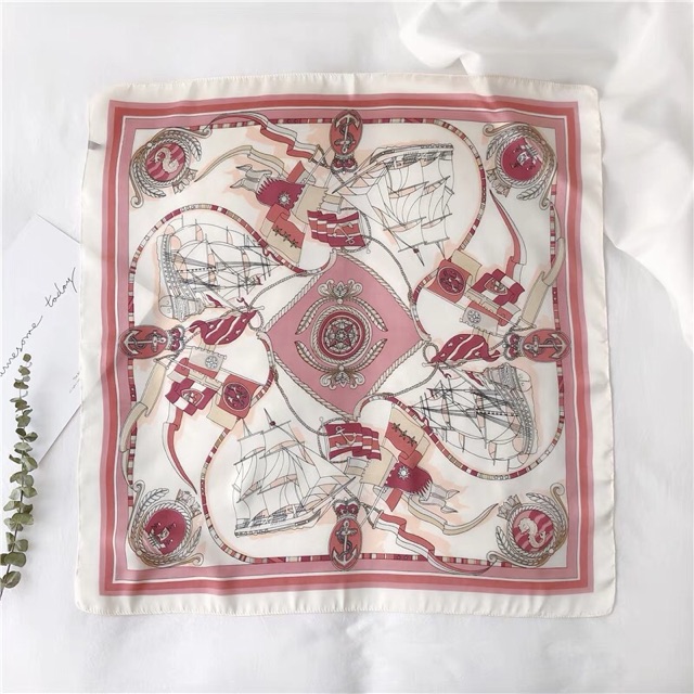 [HCM]Khăn lụa vuông size 70x70cm Khăn choàng cổ thanh lịch