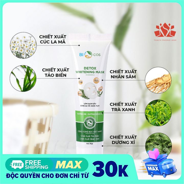 thải độc trắng da DETOX WHITENING MASK