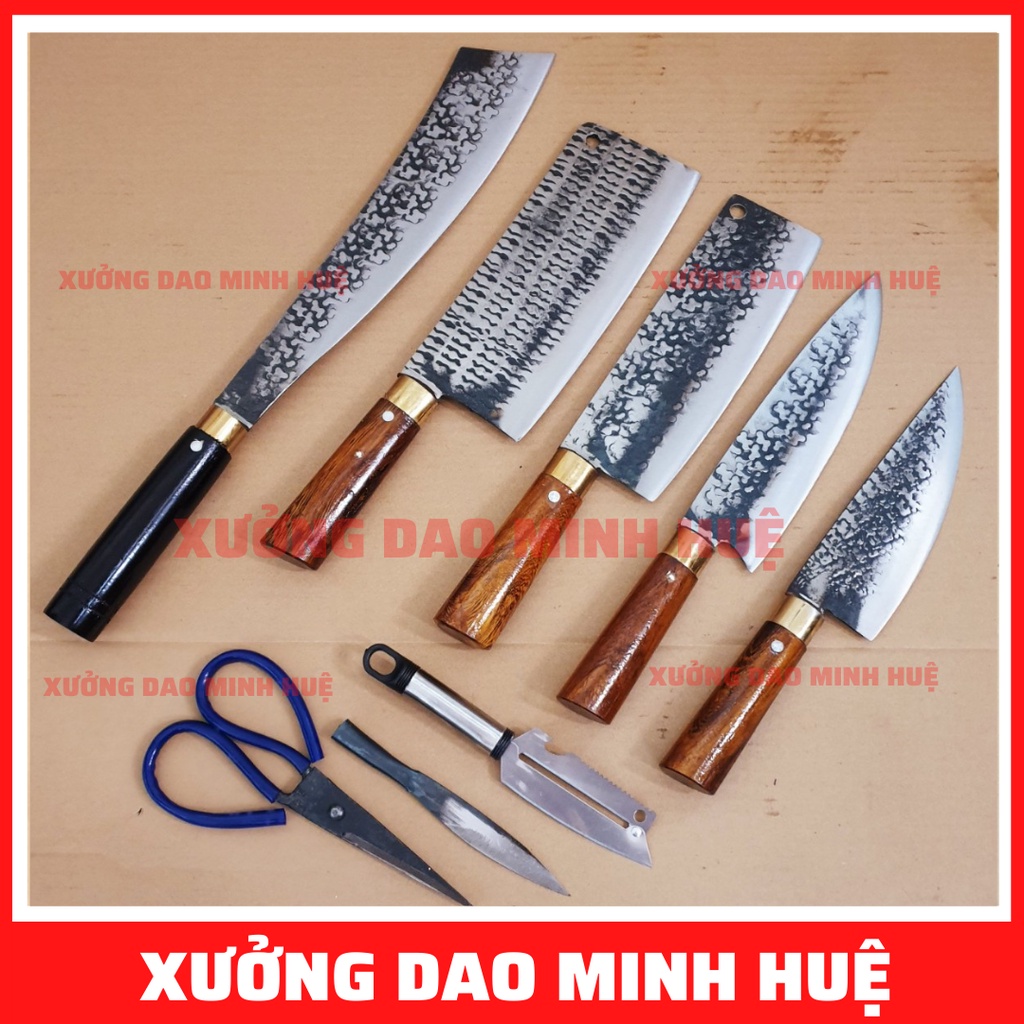 Dao bếp, bộ 4 dao nhà bếp cao cấp là từ Thép Nhíp h…
