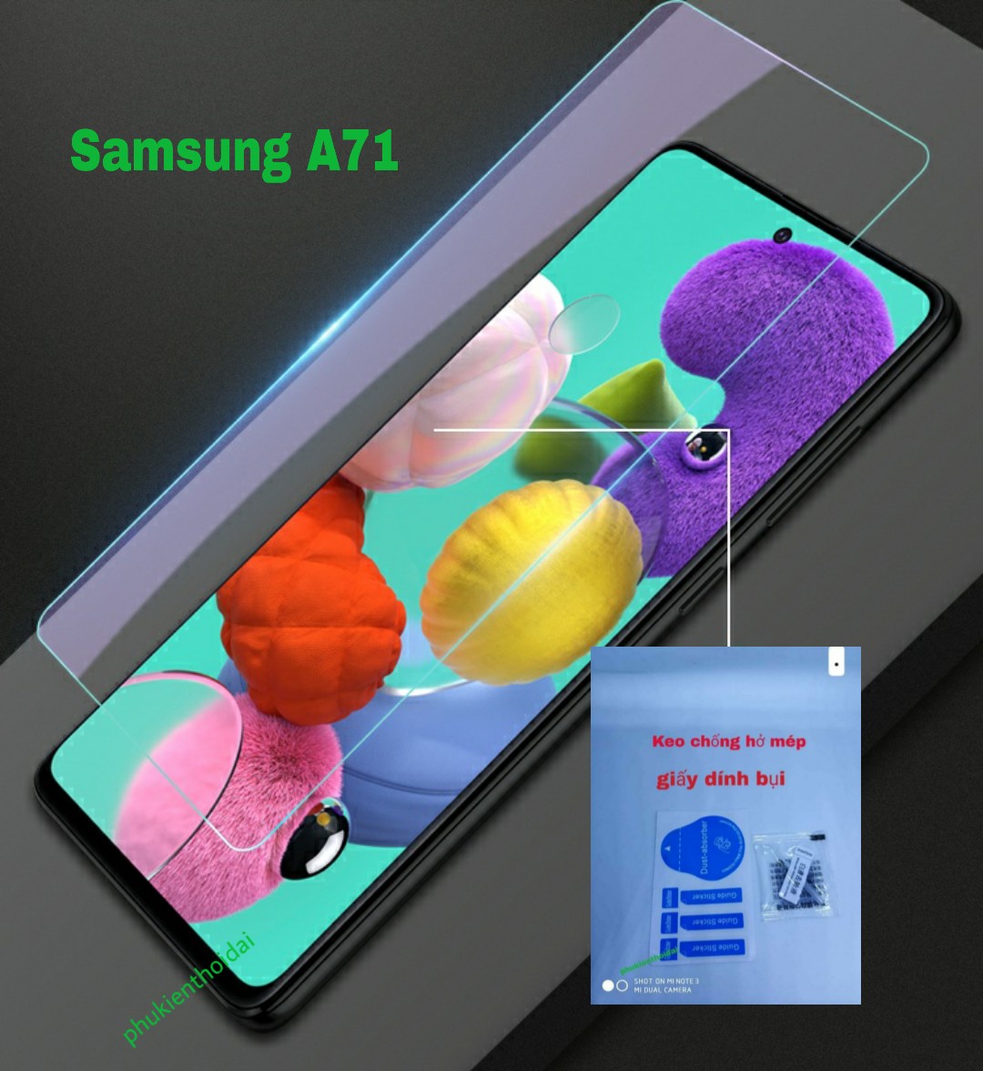 Kính cường lực Samsung Galaxy A71 / M51 dùng chung trong suốt loại tốt 9H / 2.5D chất đẹp ( tặng keo chống hở mép )