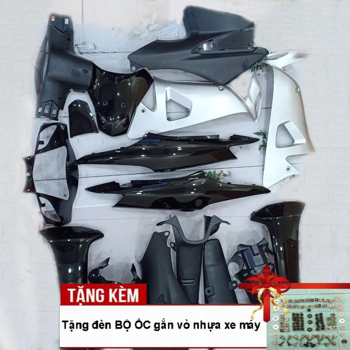[TẶNG TEM] Dàn áo xe Wave RS - wave alpha - wave s100, nhựa ABS nguyên sinh màu Đen , tặng bộ ốc theo xe - có TẶNG BỘ TEM xịn.