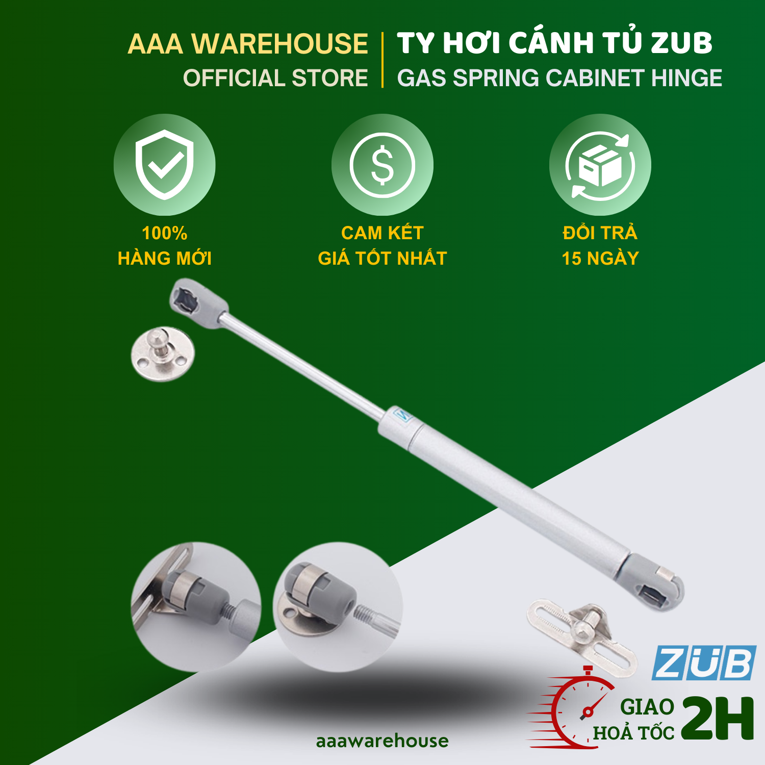 Ty hơi tủ bếp zub - ty hơi thuỷ lực chống cánh tủ bếp 80n 100n 120n