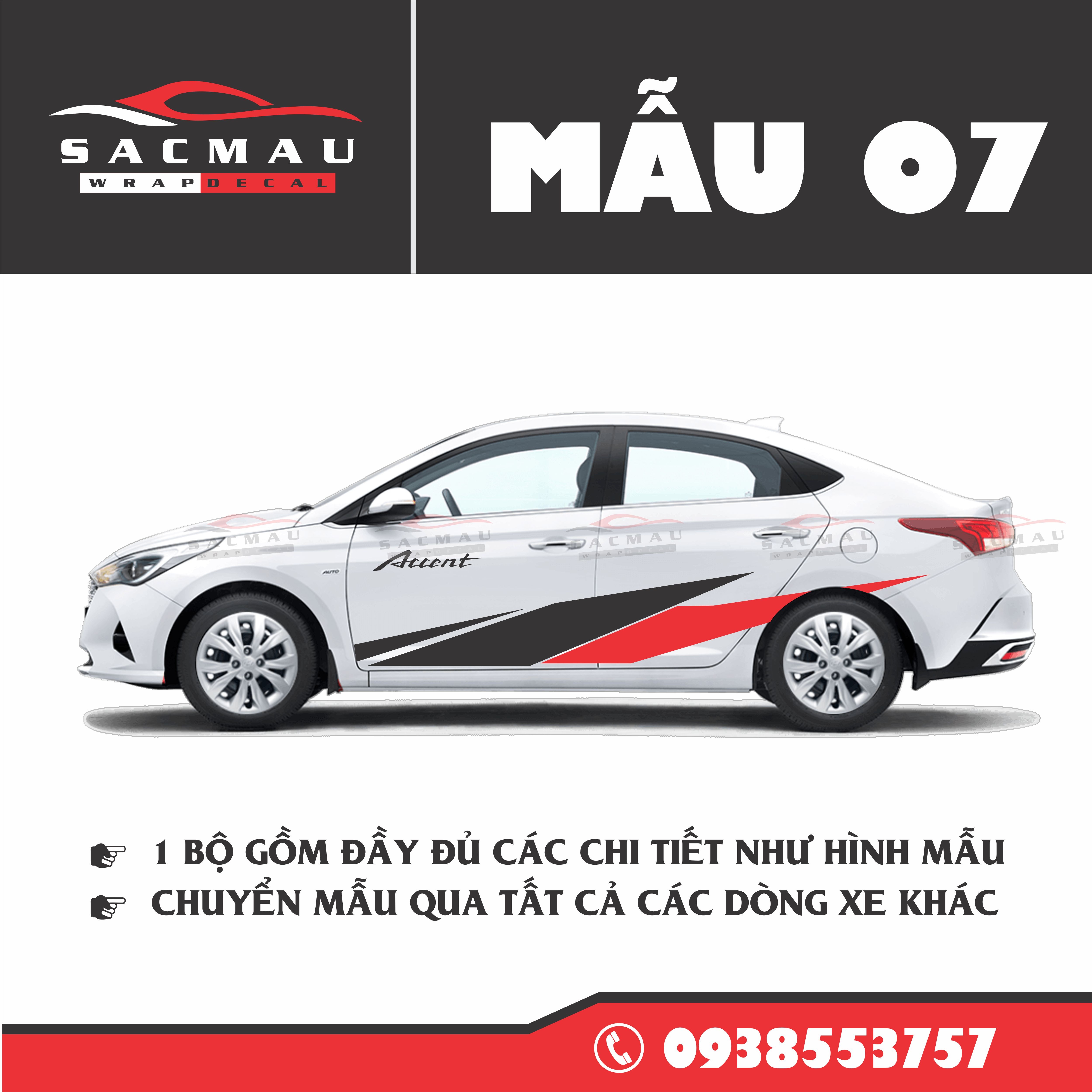 Tem HYUNDAI Accent { 7 MẪU CỰC ĐẸP}