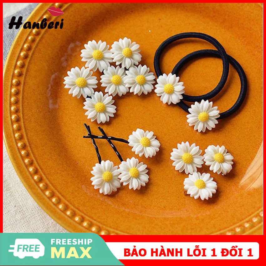 [HOT TREND] Dây cột tóc, kẹp tóc hoa cúc xinh xắn-Hanberi