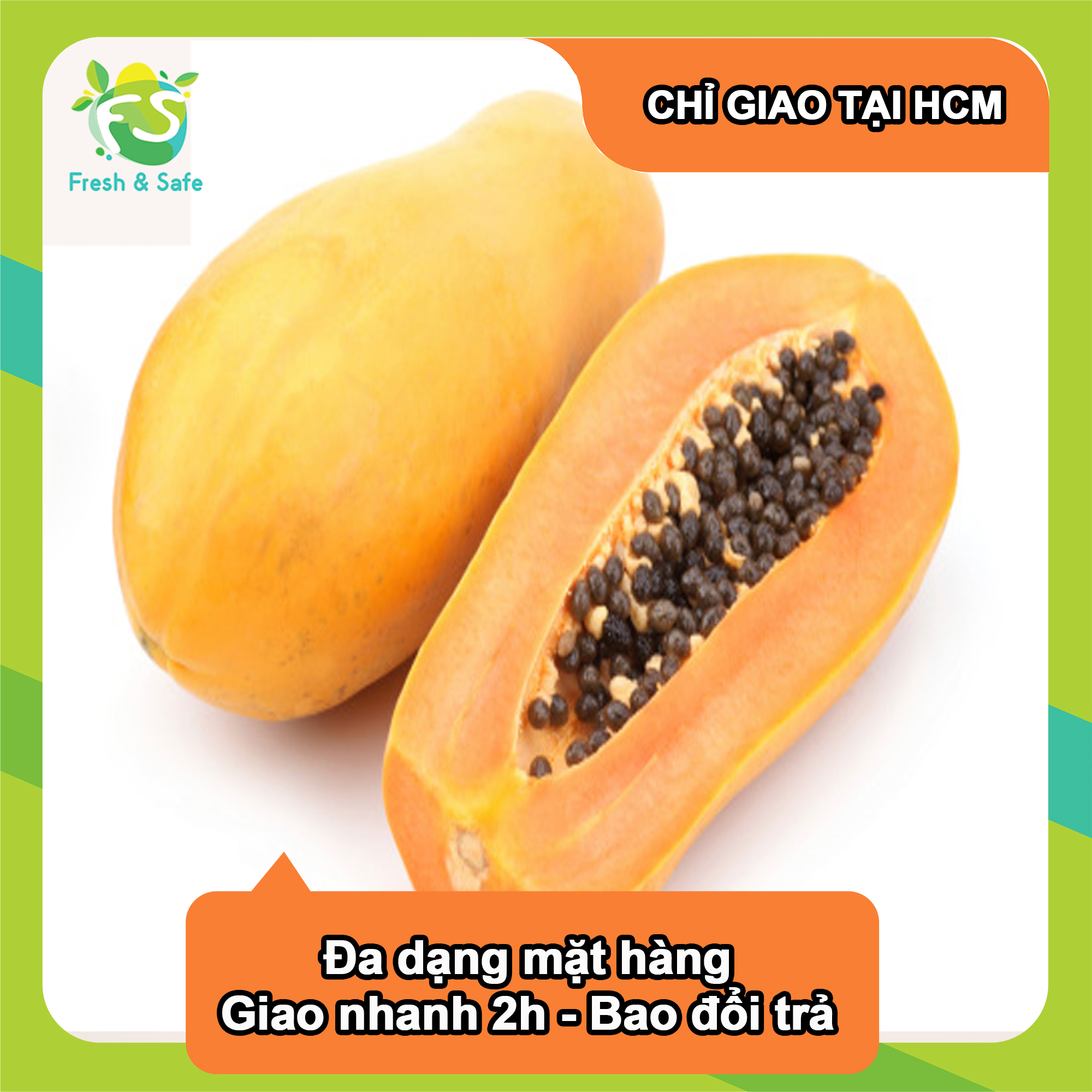 [Chỉ Giao HCM] Đu Đủ Ruột Vàng - trái 1kg