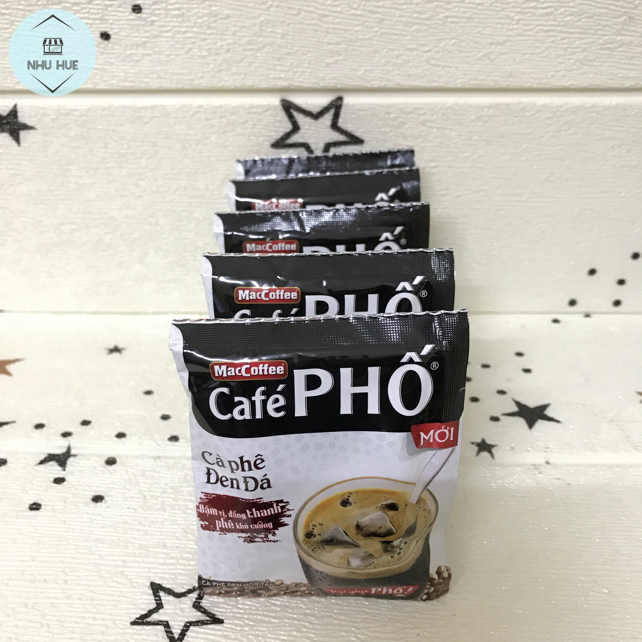 Cà phê đen đá Maccoffee Cafe Phố (hộp 10 gói x 16g)