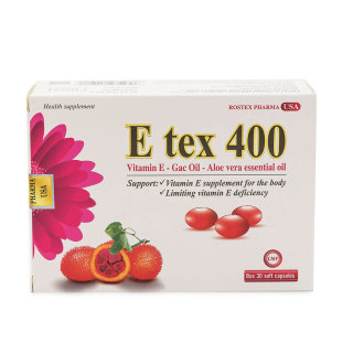 [HCM]Vitamin E đỏ E TEX 400 hỗ trợ làm đẹp da trắng sáng da chống lão hoá - Hộp 30 viên thumbnail
