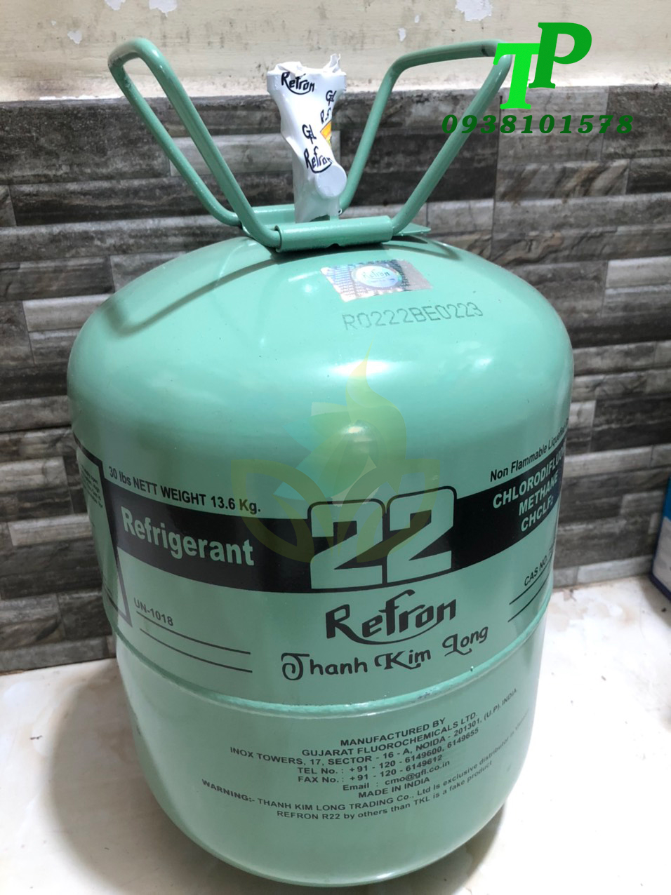 Gas lạnh điều hòa r22 refron 13.6kg , môi chất làm lạnh r22