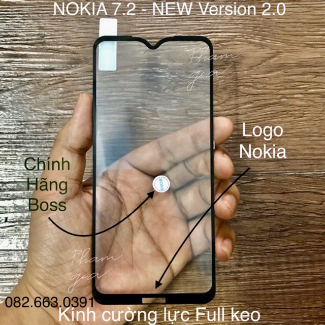 Kính cường lực Nokia 7.2 Full màn, full keo