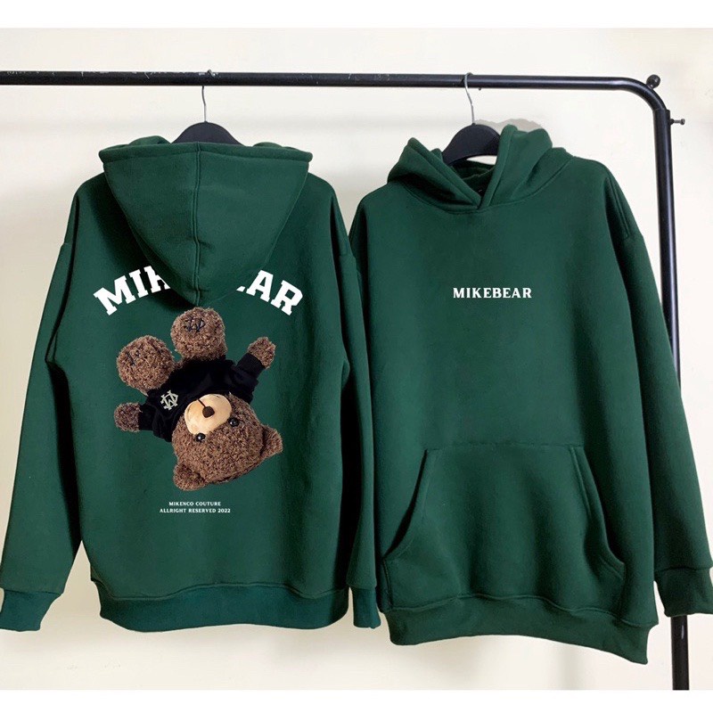Áo gấu mikebear hoodie sweater mũ trùm đầu 2 lớp chất nỉ dày đẹp, áo hoodie mikenco, áo hoodie nỉ bông, áo hoodie gấu mikebear , áo hoodie cặp đôi, hoodie 2 mũ gấu, hoodie zip, áo khoác nỉ, áo hoodie xương