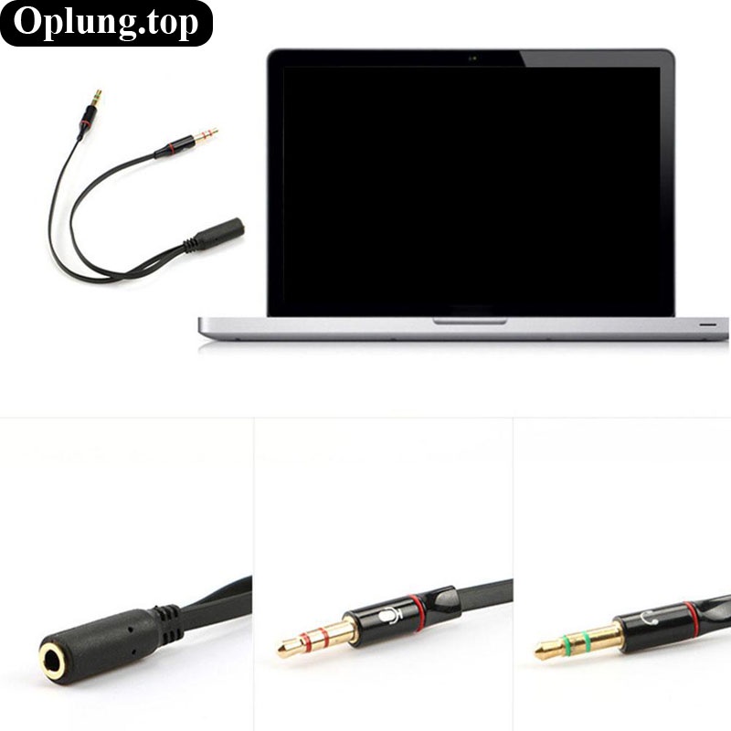 Cáp chia jack nối audio 3.5mm 1 jack cái ra 2 đực