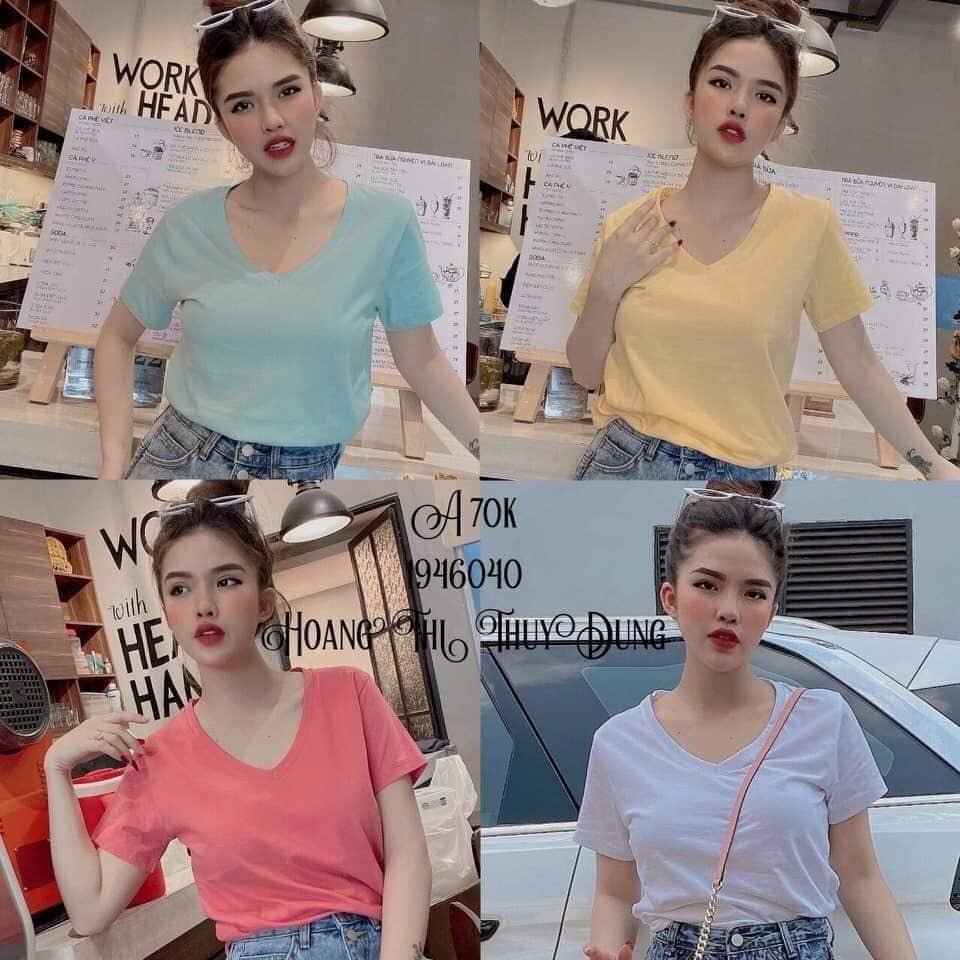 Lẻ rẻ như buôn- áo gap cổ tim siêu hot- áo thun nữ, áo thun cổ tim- shop ngoc tuyet
