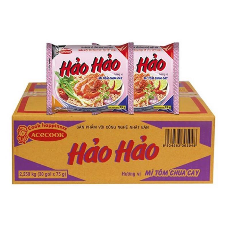 Thùng 30 gói HẢO HẢO Mixx 2 vị thơm ngon ( chua cay bà kim chi )
