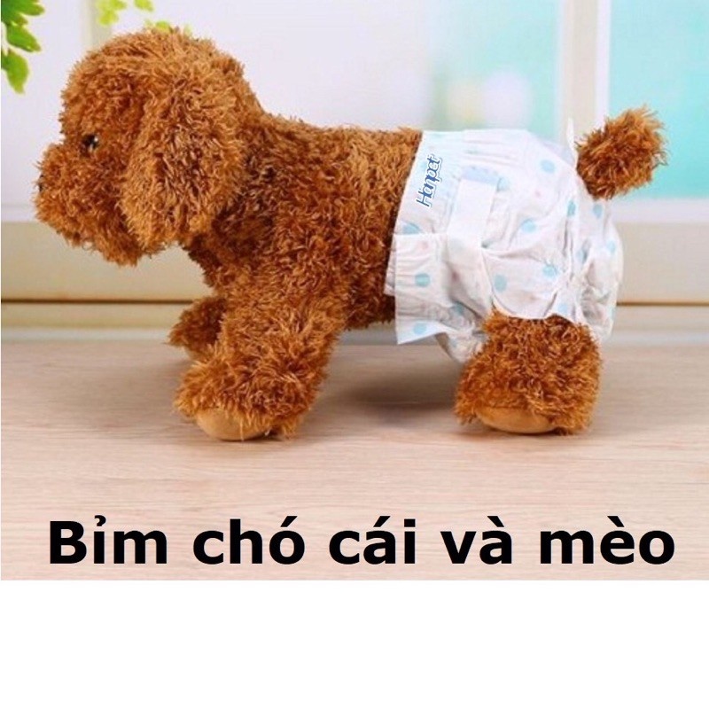 Bịch 12 miếng Tã bỉm vệ sinh cho chó mèo (giống cái)