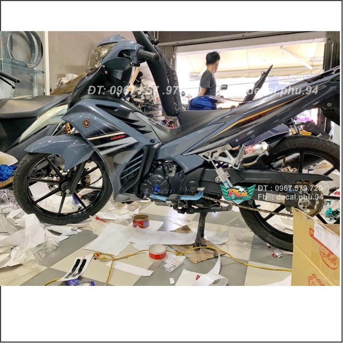 Tem rời Exciter 135 xám xi măng (H)|Mẫu mã đa dạng|Chi tiết sắc nét|Nhận làm Tem rời theo yêu cầu, chất lượng đảm bảo, cảm kết hàng nhận được đúng với mô tả