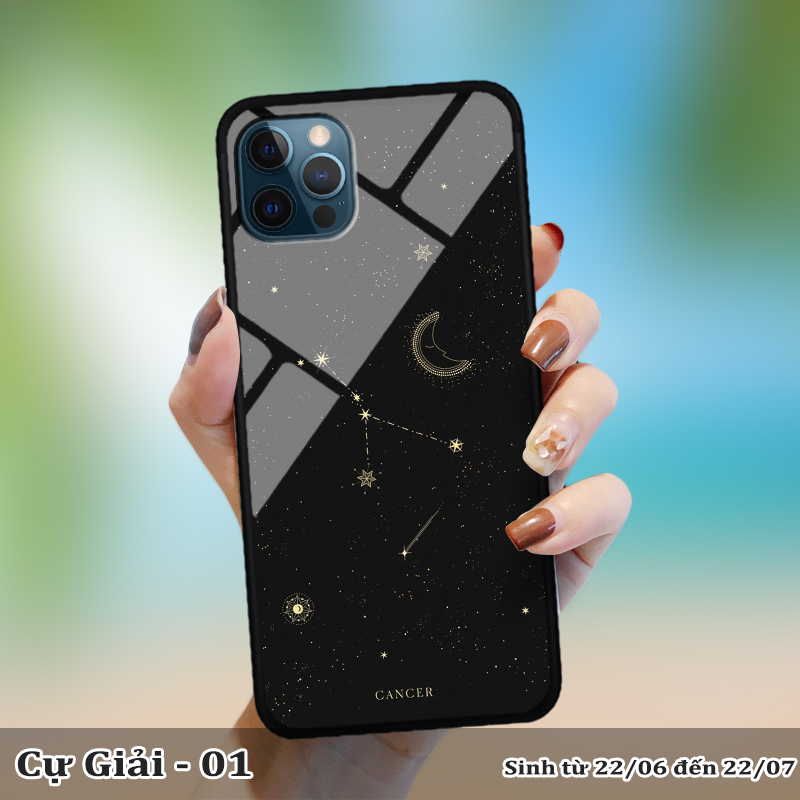 Ốp kính 3D in hình cung hoàng đạo iPhone 12 Pro Max