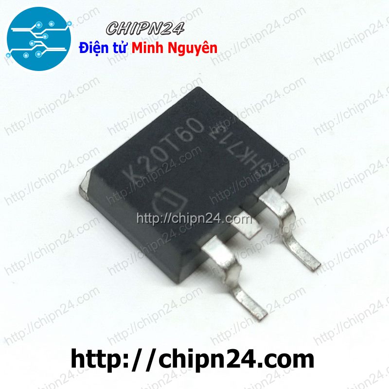 [1 con] (SOP) IGBT Dán 20N60 TO-263 20A 600V (Kênh N) (SMD) (K20T60 IKB20N60T) - HH005548
