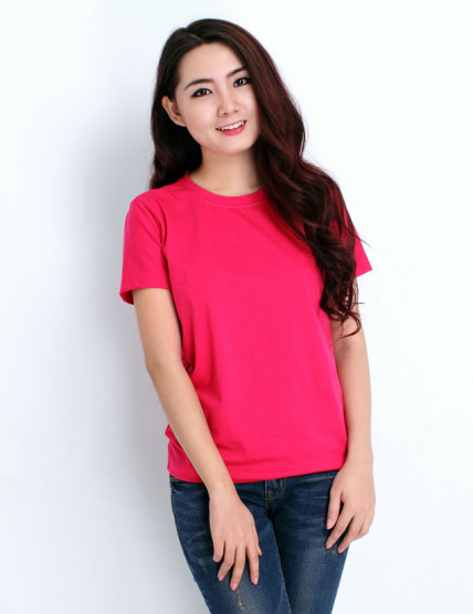 Áo thun nữ hồng sen trơn