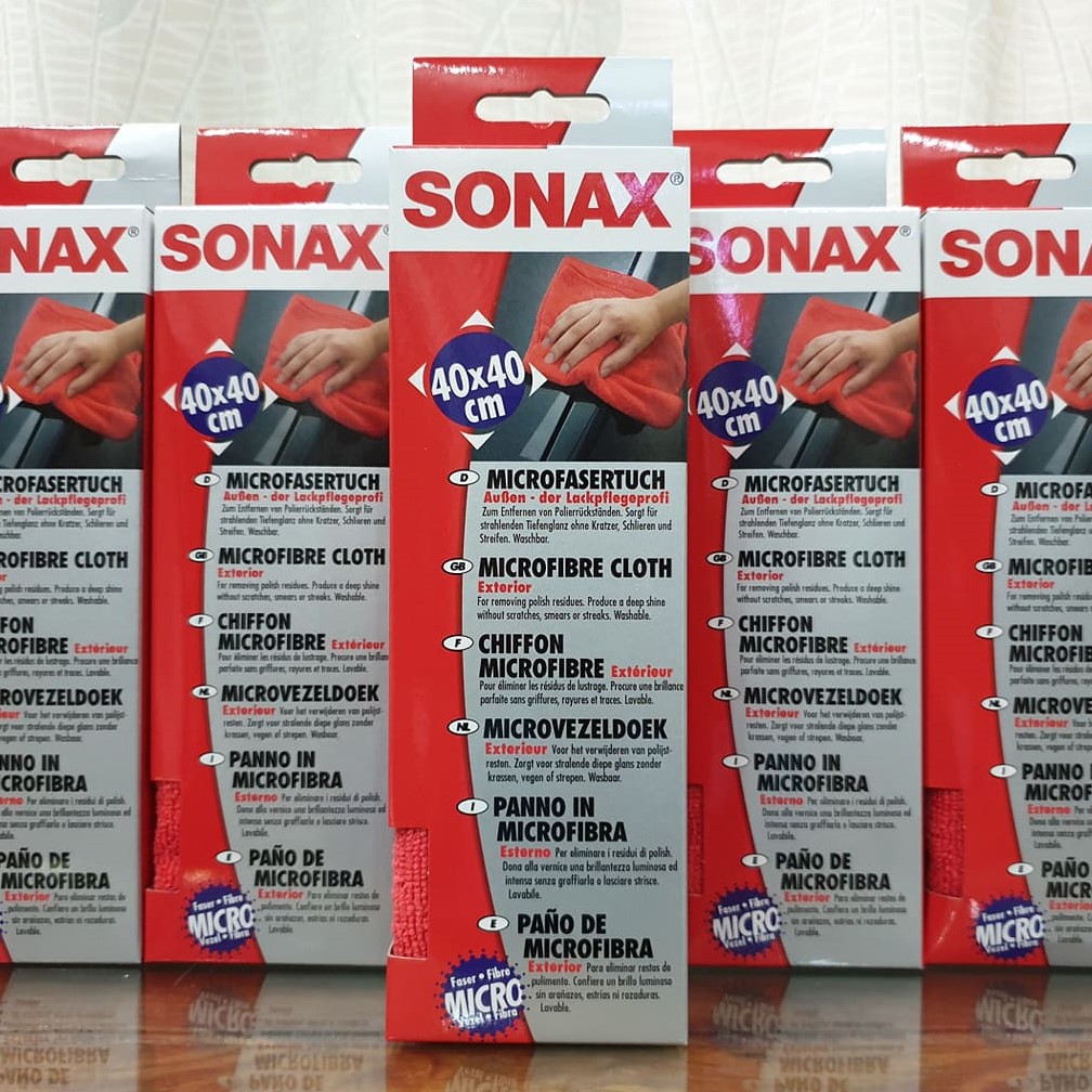 [HCM]Khăn Lau Xe Siêu Sợi Sonax Microfibre Cloth (40Cm X 40Cm)