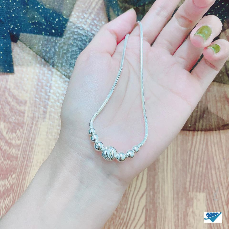 Dây chuyền bạc cho bé yêu,Dây chuyền cho bé gái,bạc thật sáng đẹp không đen
