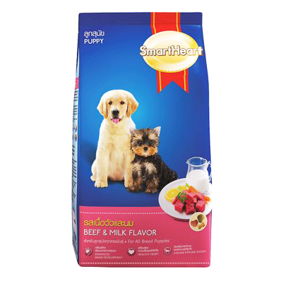Smart Heart - thức ăn hạt cho chó con vị bò và sữa 400g