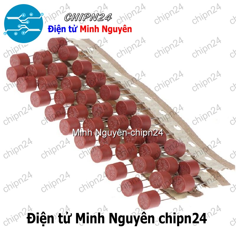 [2 cái] (K448) Cầu Chì Tròn 382 (T1A 2A 3.15A 4A 5A 6.3A 10A) 8x8mm 250V - [Chọn Loại] - HHH.00079