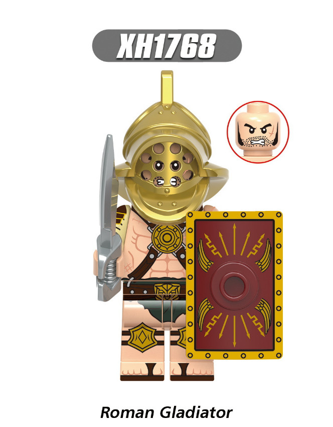 Đồ chơi lắp ráp mô hình Minifigures nhân vật chiến binh thập tự, gladiator, chiến binh la mã X0320