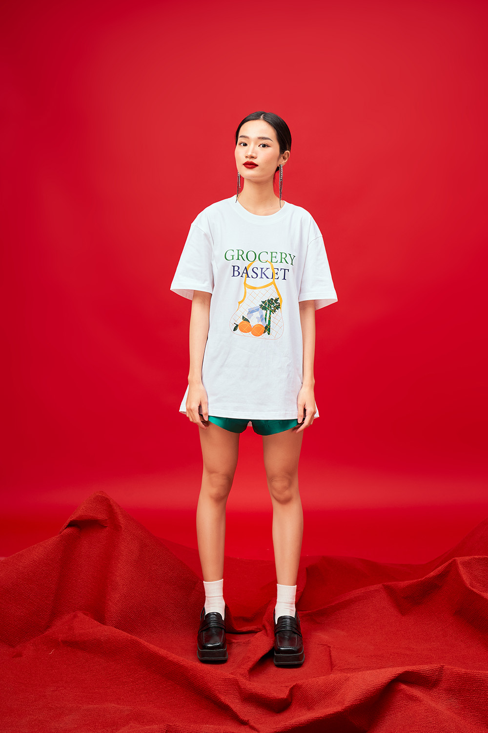 Dottie - áo thun in nữ dottie trắng freesize - t0451