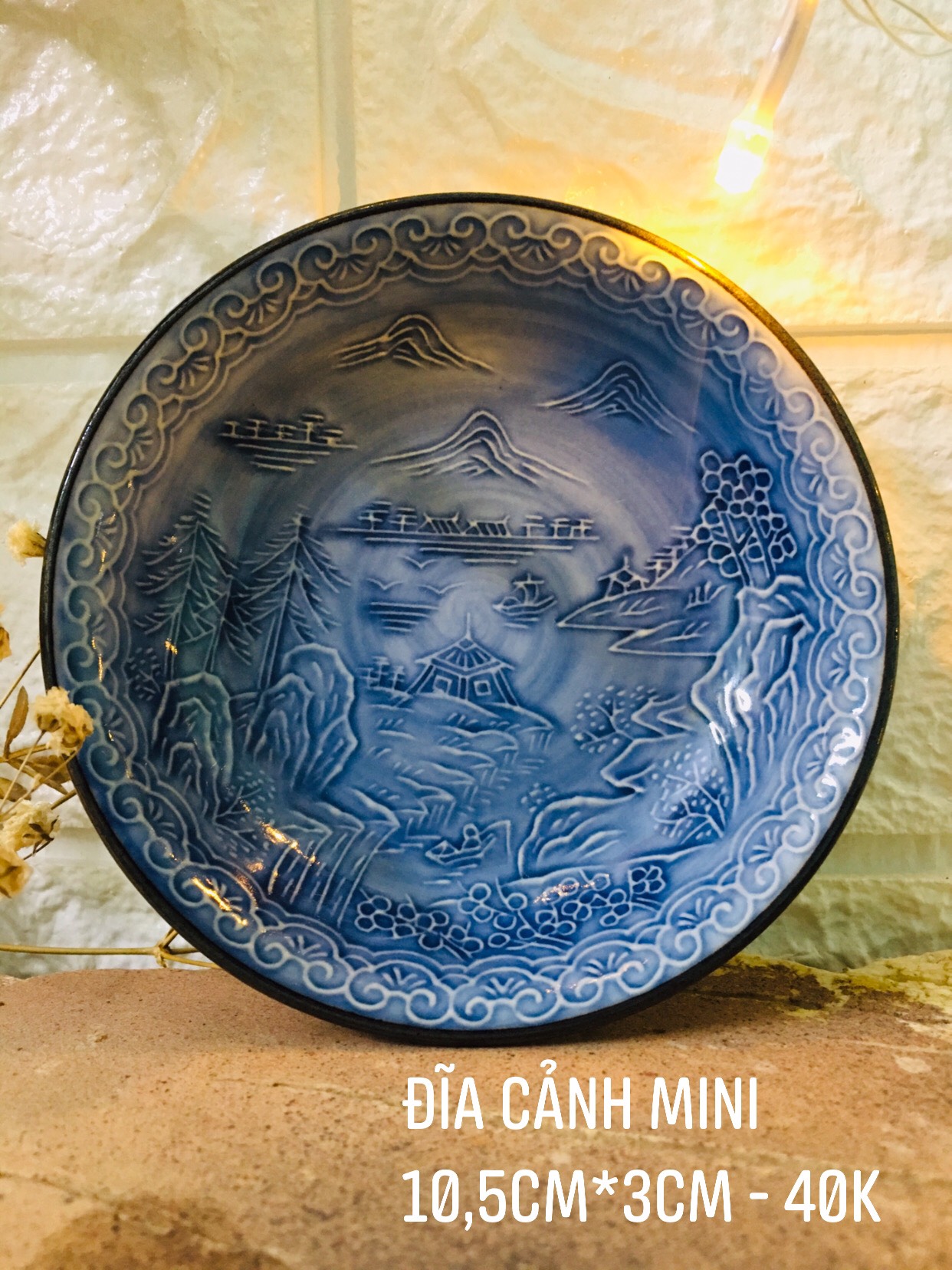 GỐM NHẬT - BỘ SƯU TẬP ĐĨA CHẤM MEN LAM CỰC ĐẸP
