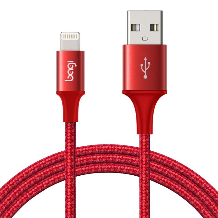 Cáp sạc nhanh bện dù Lightning Bagi 1m IS100