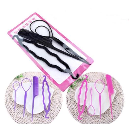 [HCM]Bộ 4 dụng cụ búi tóc - tạo kiểu tóc đa năng