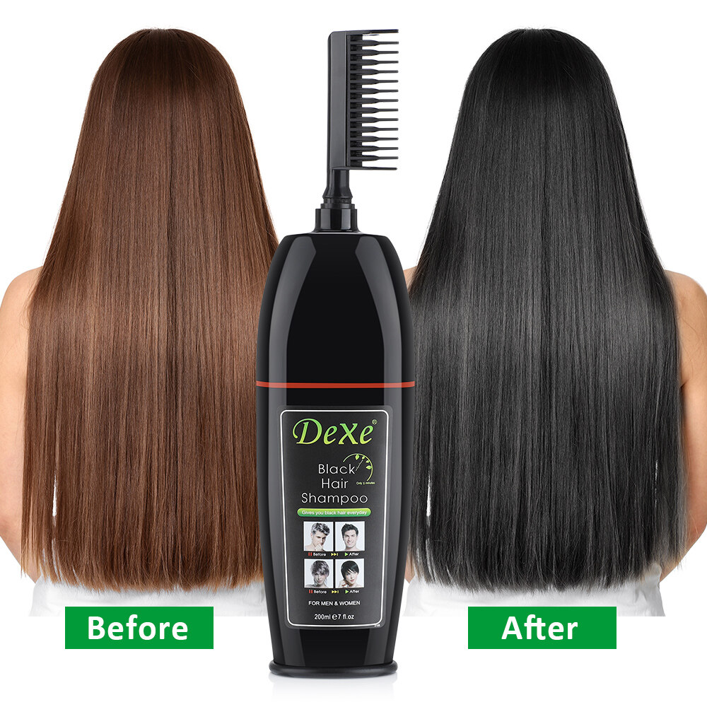 [Dexe] Dexe Silver Hair Dye Comb to Black Color 200ml (British Brand)