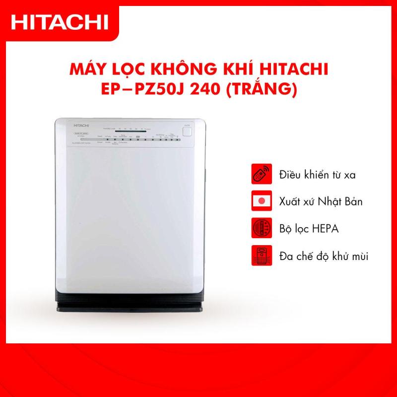 Bảng giá Máy lọc không khí Hitachi Ep-PZ50J 240 (Trắng) - Hàng Phân Phối Chính Hãng, Phù hợp với diện tích 33m2