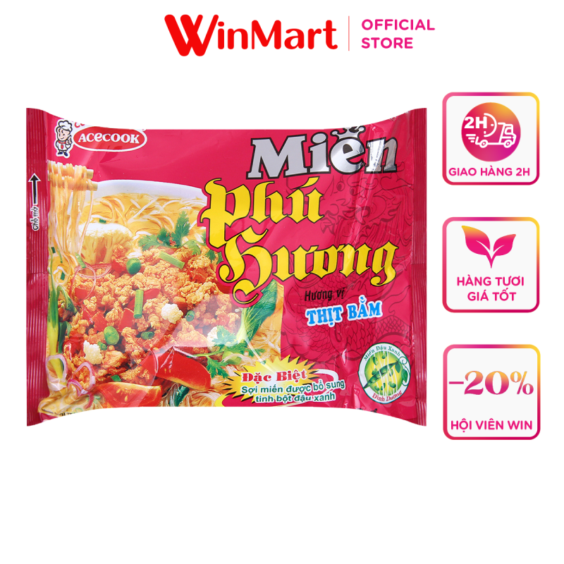 [Siêu thị WinMart] - Miến ăn liền Phú Hương vị thịt bằm Acecook gói 58g