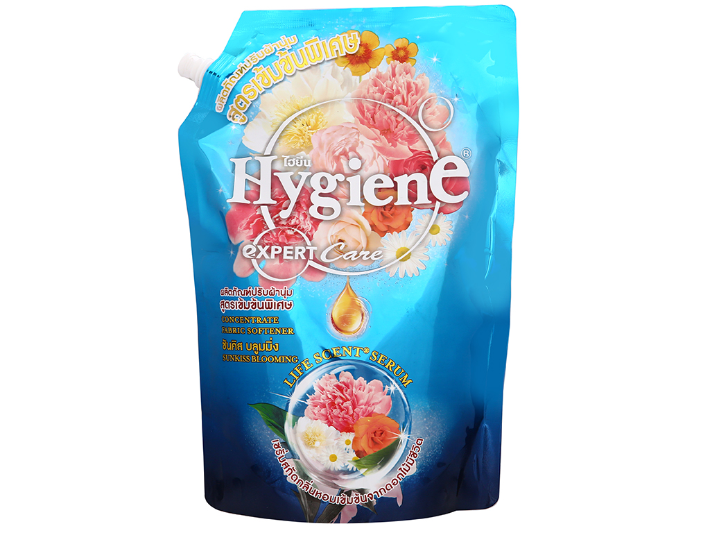 [HCM]NƯỚC XẢ VẢI HYGIENE EXPERT CARE XANH TÚI 1300ml