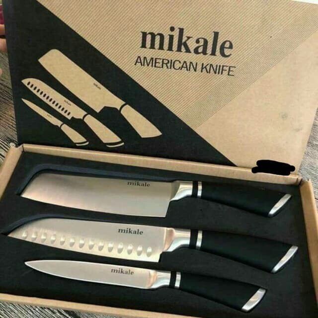 Bộ dao inox 3 món mikale Nhật Bản
