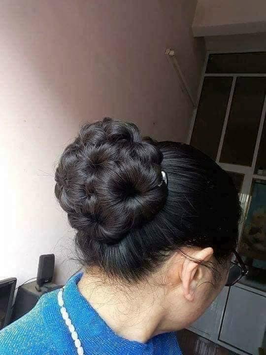 BÚI TÓC GIẢ Hình BÔNG HOA Trà HÀNG CAO CẤP