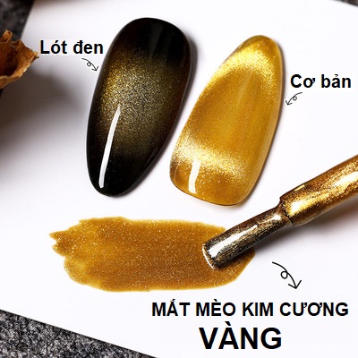 Sơn gel as red - mắt mèo kim cương vàng