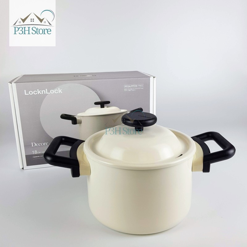 Chảo chống dính Decore 24cm Lock&Lock LDE1243IH màu trắng