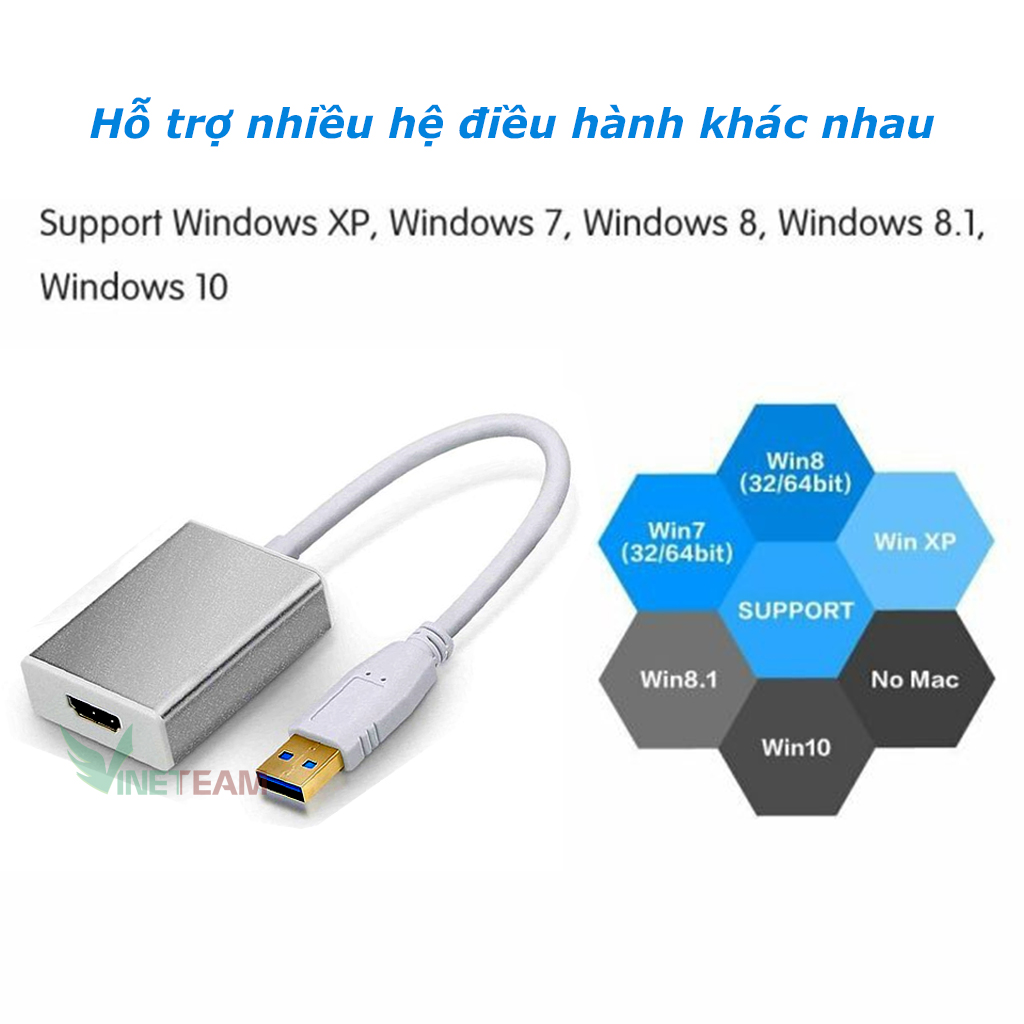 Cáp chuyển đổi USB 3.0 sang cổng HDMI cao cấp
