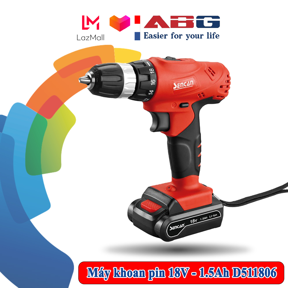 Máy khoan vặn vít dùng pin sencan d511806 sử dụng pin 18v/1.5ah là dòng máy có tính hữu dụng cao khi sử dụng ở những nơi không có nguồn điện mang đến sự tiện lợi tối đa – hàng chính hãng