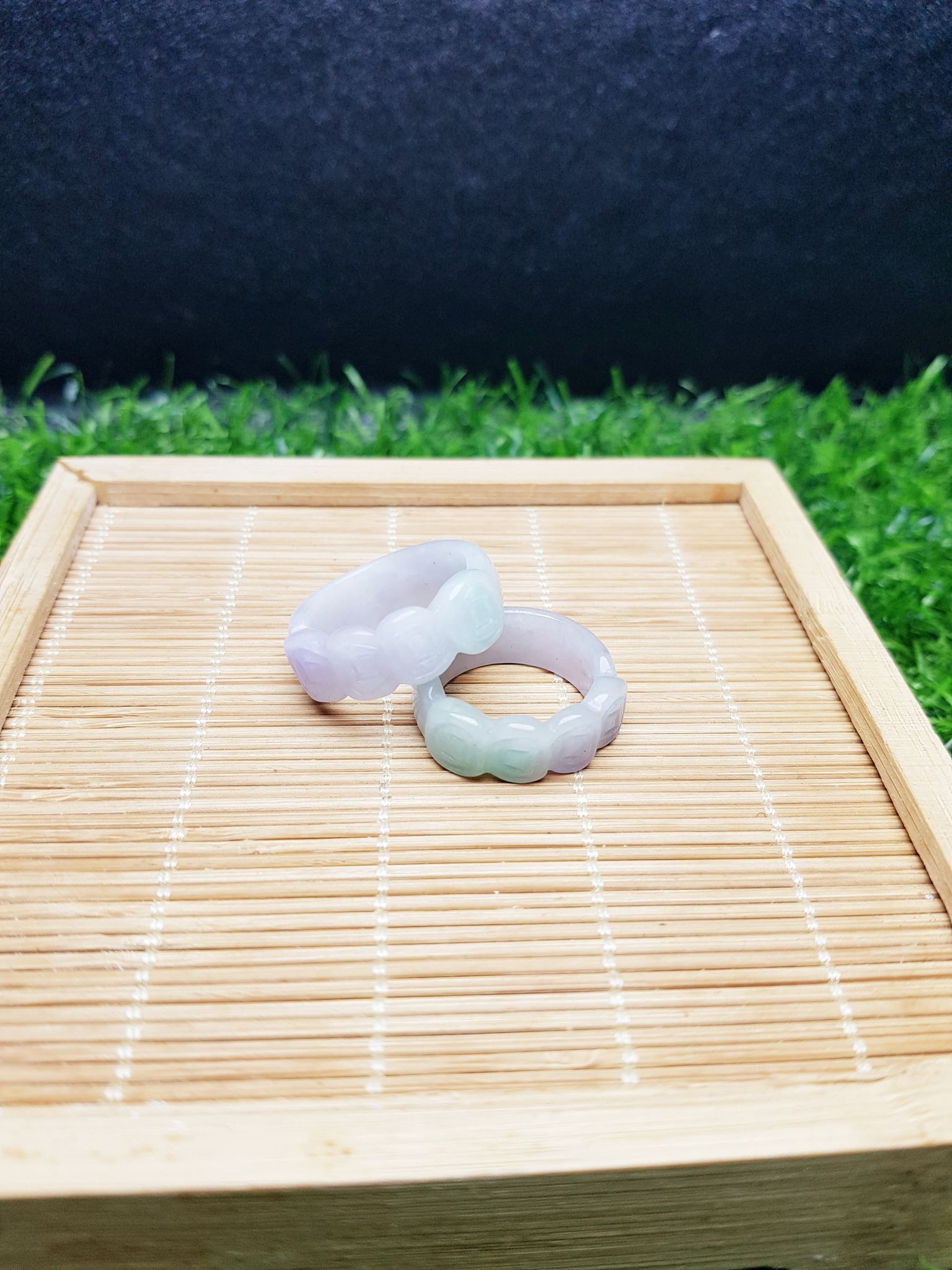 Nhẫn Kim Tiền Đá Cẩm Thạch