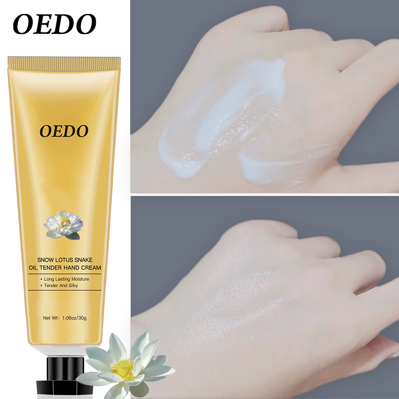 OEDO Kem chăm sóc da tay Hoa Sen Tuyết 30g có chức năng kháng khuẩn chống nứt nẻ dưỡng trắng da và chống lão hóa phù hợp với mọi loại da - INTL