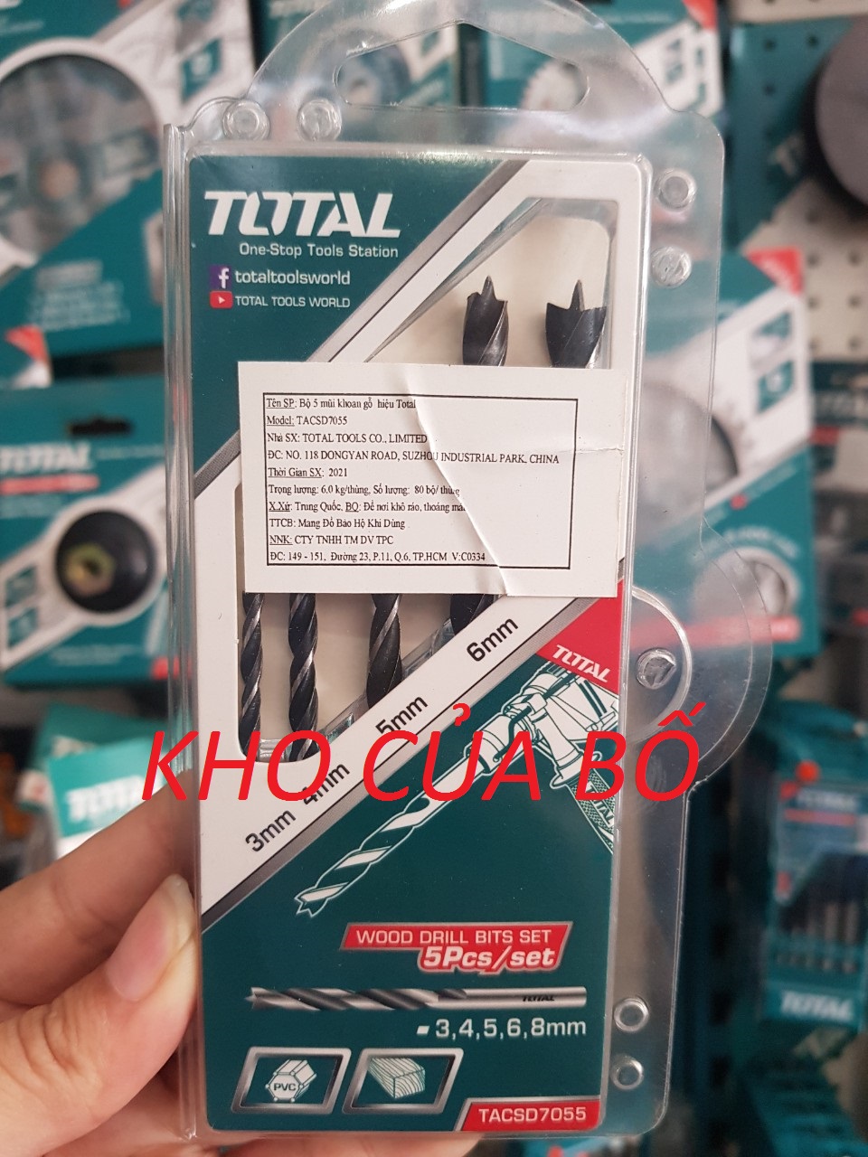 BỘ 5 MŨI KHOAN GỖ TOTAL TACSD7055