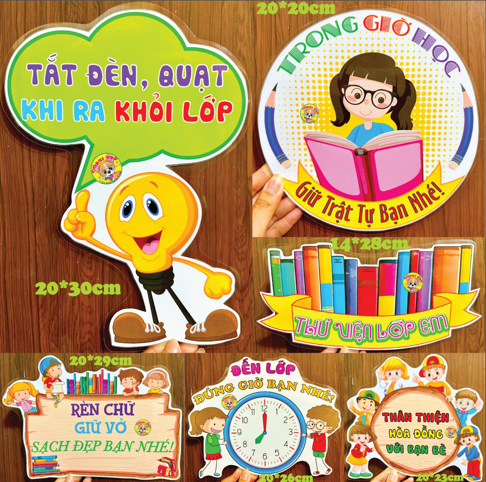 Khẩu Hiệu Trang Trí Lớp - Đồ dùng dạy học Corgi