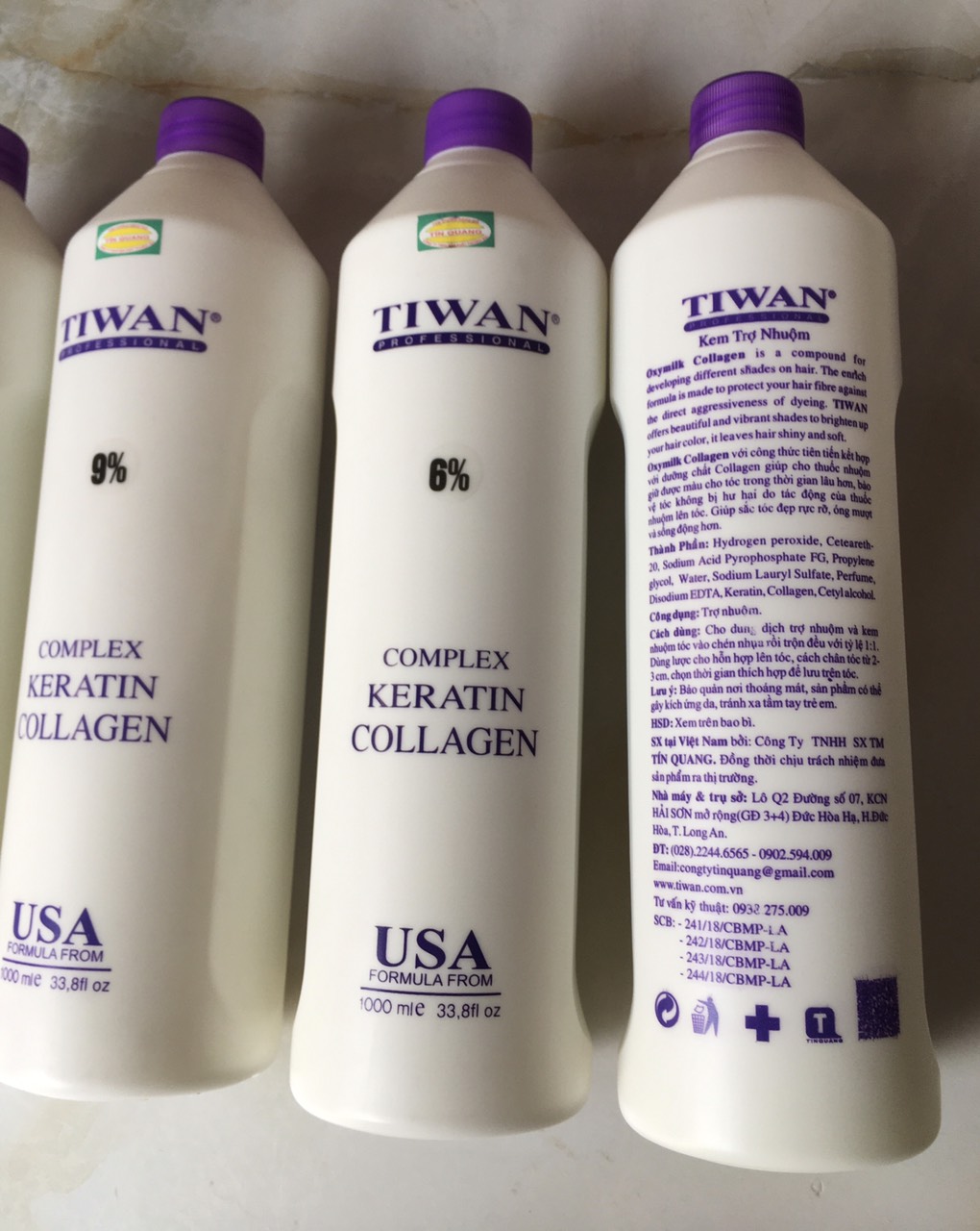 Oxy trợ nhuộm Collagen tiwan 1000ml ( 3%, 6%, 9%, 12% )