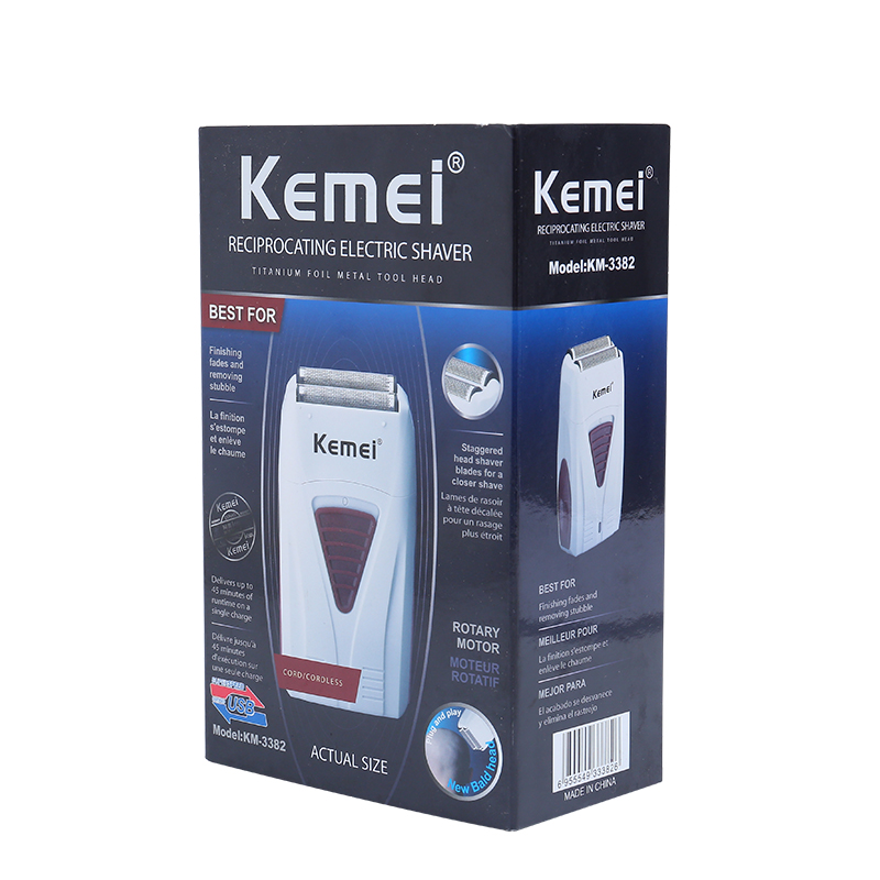 [HCM]Máy Cạo Khô Kemei Hai Lưỡi KM 3382