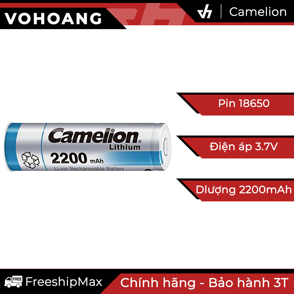 Pin sạc Camelion 3.7V dành cho đèn pin LIR 18650